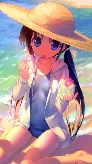 【二次・水着】艶かしいカラダのラインがくっきりのスク水姿の美少女画像 その1