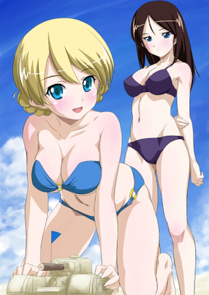 【二次・水着】すべすべな素肌が眩しい、水着姿の美少女画像 その8