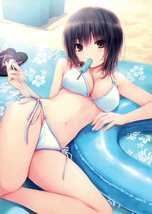 【二次・水着】美少女 × 純白ビキニ ＝ 効果はバツグンだ！（主におれに・・・）