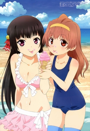 【二次・水着】妙なエロさのあるアニメ公式絵の水着画像 その1