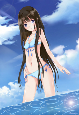 【二次・水着】夏の風物詩、ビキニ姿の美少女画像 その1