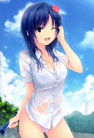 【二次・水着】すべすべな素肌が眩しい、水着姿の美少女画像 その11