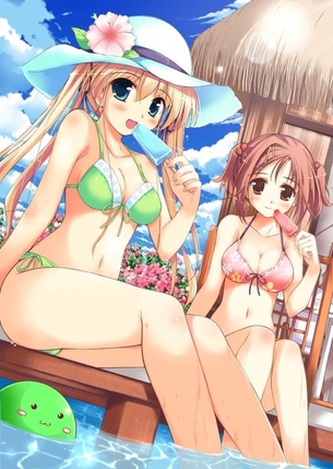 【二次・水着】夏の風物詩、ビキニ姿の美少女画像 その3