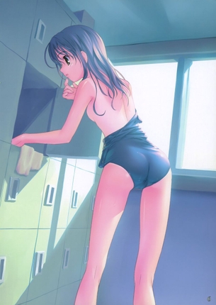 【二次・水着】艶かしいカラダのラインがくっきりのスク水姿の美少女画像 その8