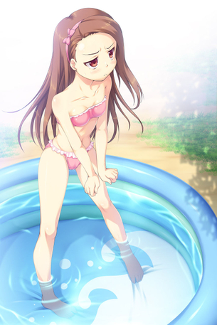 【二次・水着】ぺったんこの女の子が頑張って水着着ている感じってたまらんよね？ その2