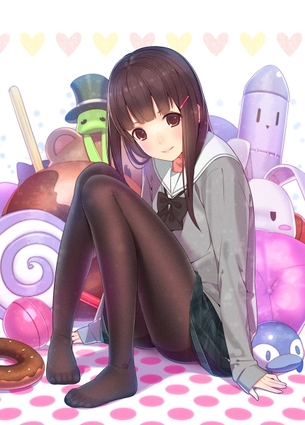 【2次】足をスリスリしたくなるストッキング姿の美少女二次エロ画像 その9【ストッキング】