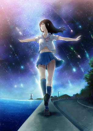 【starrysky】星空と女の子の幻想的な二次画像【IKUZO要素は無・・・