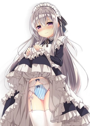 【二次・ZIP】ペロンと捲ってお誘いしてるたくし上げ美少女のエッチな画像