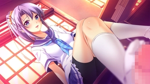 【2次】綺麗な足でシゴいてくれる女の子の二次エロ画像 その23【足コキ】