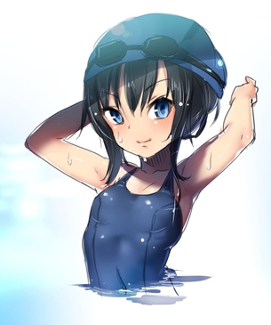【二次・ZIP】ピチピチの肌が眩しい虹美少女の水着画像