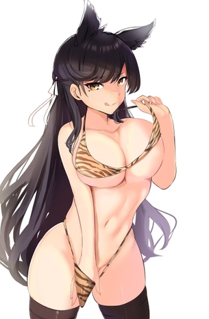 【二次】虎模様のビキニを着た女の子の画像！【微エロ】
