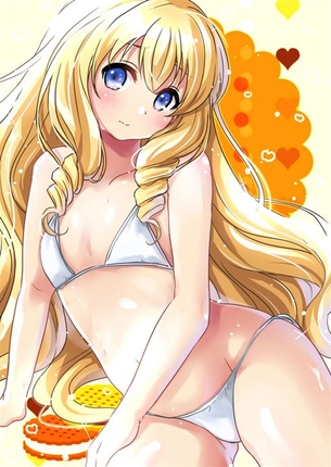 【貧乳マイクロビキニ】ちっぱいにちっちゃい水着の女の子の二次元エロ画像＆イラスト Part01