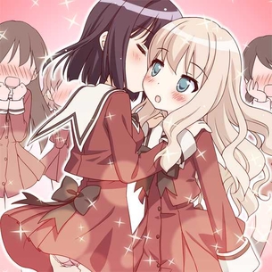 女の子同士でちゅっちゅしてるレズキス画像