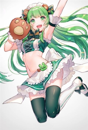 【緑髪】おしゃれでクールな緑髪の女の子の二次元エロ画像＆イラスト Part08