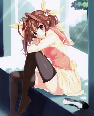 【2次】片膝を上げている女の子のエロ画像4