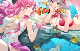 『雀魂』女の子のえっちなおっぱいが揺れてるエロいほぼ丸見えな水着のエロ衣装！