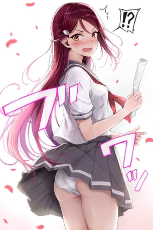 【春の風を待つ】パンティーが風で捲れてる制服ＪＫの二次エロ画像【あの花の･･･