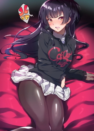 【黒スト】太もものムチムチ具合がエッチで丁度良い黒タイツ女子二次画像