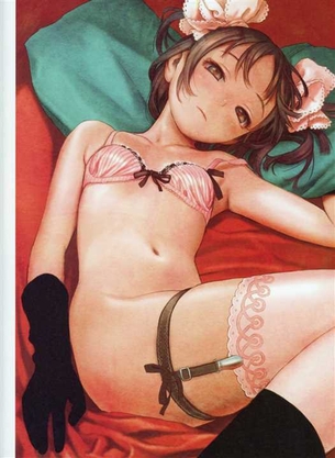 【ガーターベルト】色気たっぷりな下着姿の女の子の二次元エロ画像＆イラスト Part20