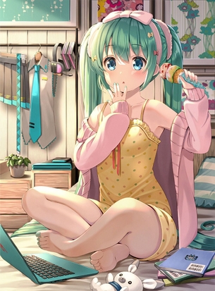 【非・微エロ】木曜日の緑髪美少女画像まとめ　その４９