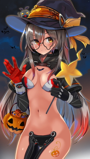 【ハロウィン】魔女っぽいコスプレしてる女の子が可愛い二次画像