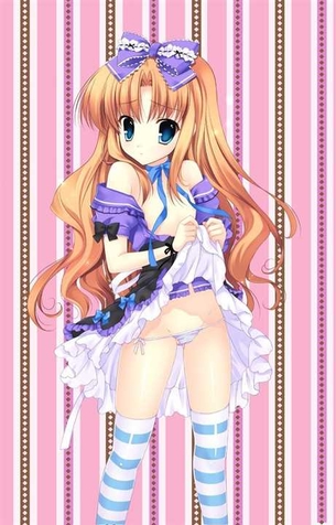 【たくし上げ】服をたくし上げて見せてくれる女の子の二次元エロ画像＆イラスト Part09