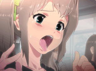 【エロGIF】銀髪ツインテ美少女のイラマチオGIFアニメ二次エロ画像【ステルス野郎】