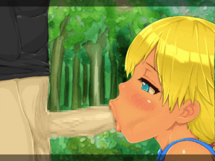 【エロGIF】金髪褐色美少女のひょっとこフェラGIFアニメ二次エロ画像【 新人冒険者は危険が一杯!?】