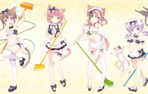 『スロウスタート』女の子たちのえっちな露出のドスケベメイド服のエロイラストグッズ！