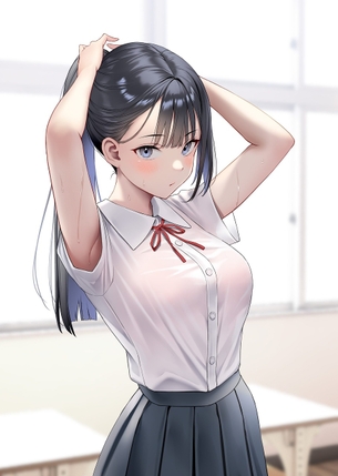 【腋チラ】女の子のワキが服の袖からチラっと見えてるラッキースケベ画像