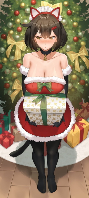 【画像】エロサンタコス女の子「プレゼントは私。。。。❤︎」←これ