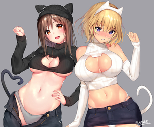 【ズリ穴】パイズリ専用穴があるドスケベ衣装を着た女の子の厳選二次エロ画像 その3