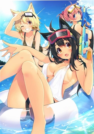 【日焼け跡】日焼けして水着の跡がくっきりしてる女の子の二次元エロ画像＆イラスト Part06