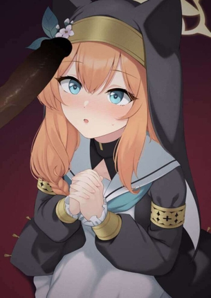 [ブルアカ][エロ画像]伊落マリーが肉棒に祈りをささげたよ～♪