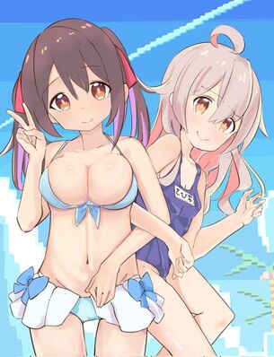 水着の可愛い二次元画像。