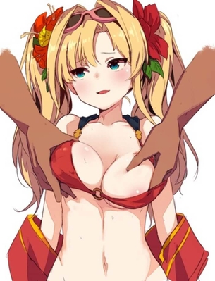 [グラブル][エロ画像]ゼタのおっぱいを後ろから優しく揉んだよ～♪
