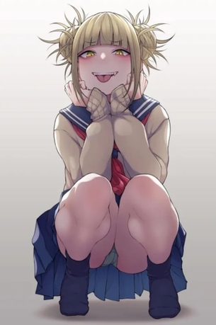 [ヒロアカ][エロ画像]ヒミコのあざといしゃがみパンチラで勃起したよ♪