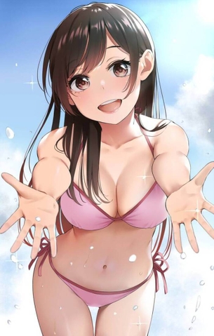 [かのかり][エロ画像]水原千鶴と海でデートしてホテルに誘ったよ～♪