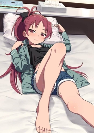 [まどマギ][エロ画像]杏子のホットパンツからのハミパンで射精したよ♪
