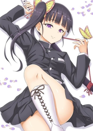 [鬼滅の刃][エロ画像]栗花落カナヲを隊服着衣で処女膜をﾌﾟﾁﾌﾟﾁ破ったよ♪