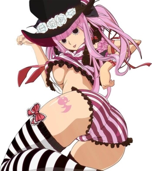 [ONEPIECE][エロ画像]ペローナの縞々パンチラで抜いたよ～♪