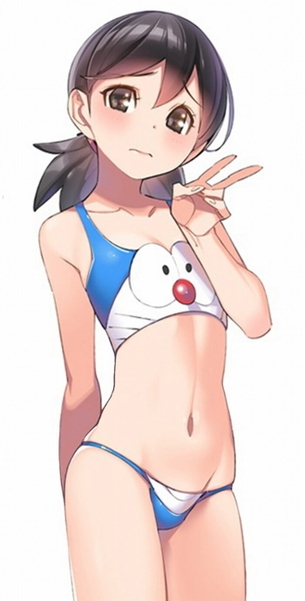[ドラえもん][エロ画像]しずかちゃんの恥ずかしがる表情がチ○コにくる♪