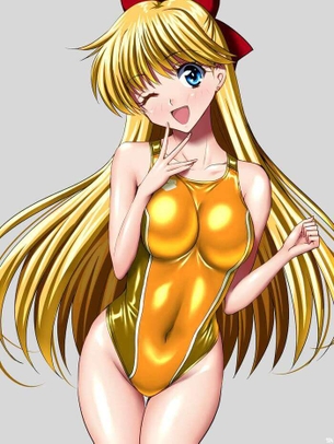 [セーラームーン][エロ画像]セーラーヴィーナスの水着をフェチったよ♪