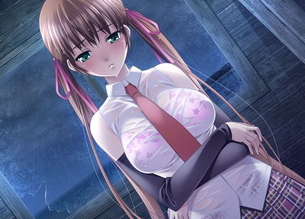 梅雨迫る！雨で下着が透けている二次元濡れ透けエロ画像