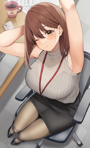 【画像】爆乳女さん、ニットセーター着てエチエチになるwwwwwwwwww