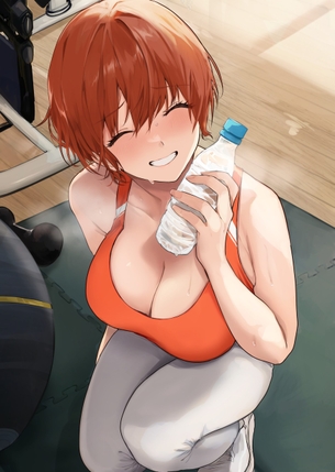 【画像】巨乳すぎて、エグい谷間ができてしまっている女の子のイラストがこちら