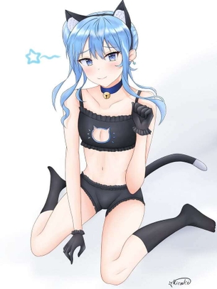 星街すいせいの悩殺必死のセクシーポーズのエロ画像！【ホロライブ】