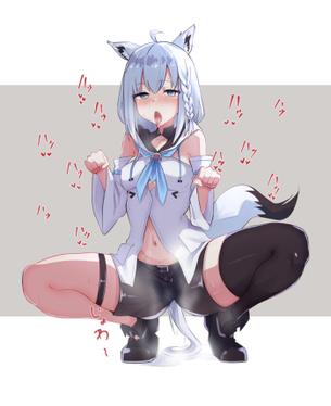 【画像】けも耳が可愛い、Vtuber 白上フブキの二次エロイラスト集