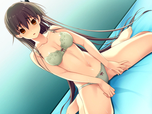 ぺたんが可愛い女の子座りの二次元エロ画像