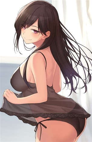 【背中】綺麗な背中が魅力的な女の子の二次元エロ画像＆イラスト Part11